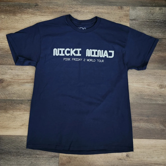 Nicki Minaj Concert Crew Tee Navy Blue LG - Picture 1 of 7